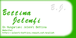 bettina jelenfi business card